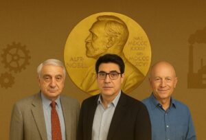 Joel Mokyr, Philippe Aghion y Peter Howitt, premio Nobel de Economía 2025.